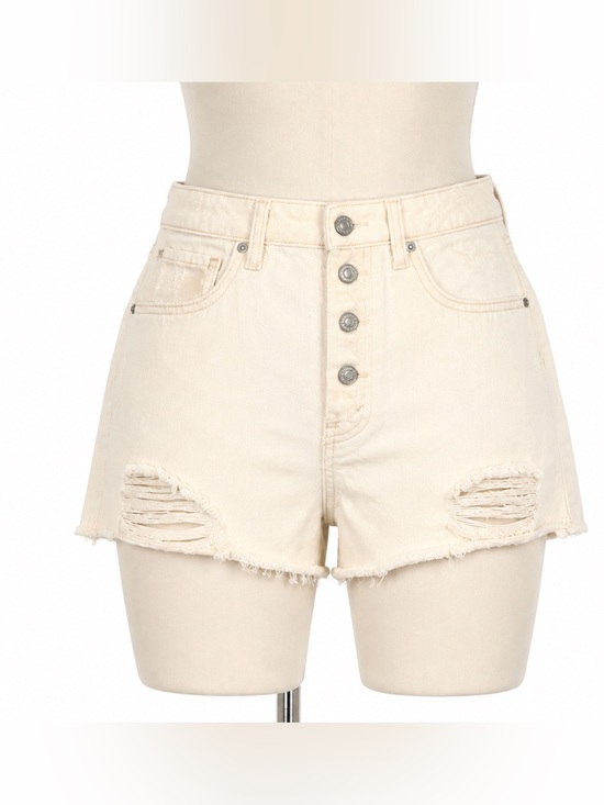 wild fable Pants - Wild Fable High Waisted Cream Cut Off Shorts Women’s Size 6